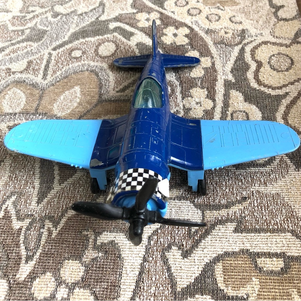 Tootsie Toy F 4U Corsair Plane Vintage 1988 WWII Fighter Military Metal/Plastic